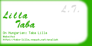 lilla taba business card